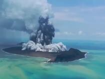 VIDEO din satelit cu dezastrul din Tonga, provocat de erupția vulcanică și de valul tsunami / Foto: Captură video Youtube