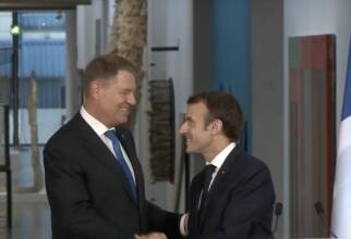 Klaus Iohannis - Emmanuel Macron/ captură video presidency