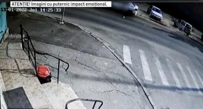 Primele imagini cu accidentul provocat de polițistul din Capitală / Foto: Captură video Realitatea Plus