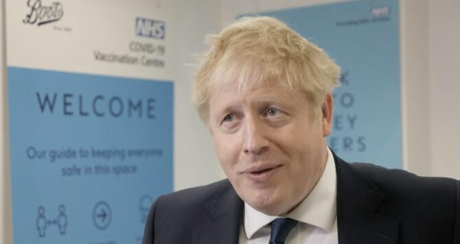 Boris Johnson, petrecere pe Downing Street/ foto captură video ITV News