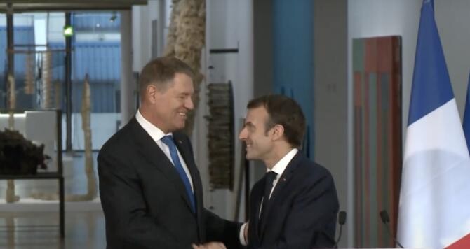 Întâlnire Iohannis - Macron. Vor discuta pe tema aderării României la spaţiul Schengen (surse) / captură video presidency