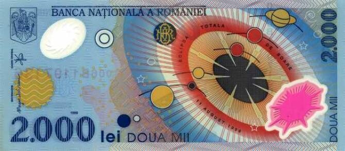 Bancnota de 2000 lei lansată în 1999 / Foto: Banca Naţională a României (BNR)