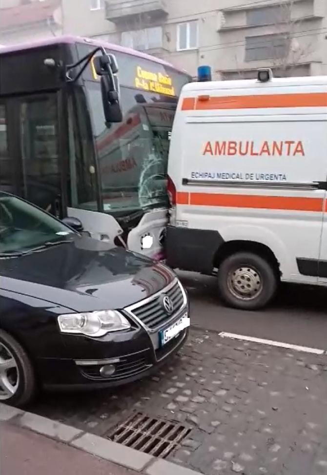 Accident în lanț în centrul Clujului (captuă video)
