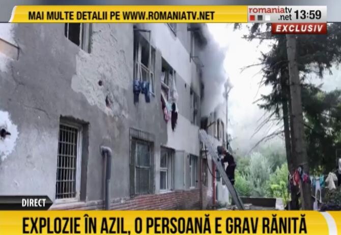Explozie la un azil din Timișoara din cauza unui aparat de oxigen  /  Sursă foto: Captură RTV