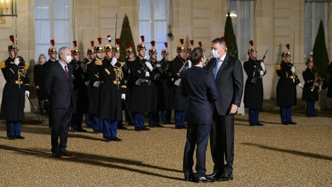 Iohannis - Macron, dineu Paris/ foto presidency