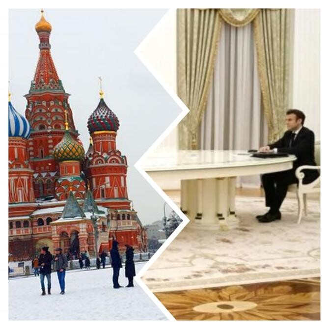 Presa din Rusia, GLUME despre masa de 6 metri la care Putin l-a pus pe Macron. Meme-uri virale pe internet / Foto: Kremlin.ru și Pixabay
