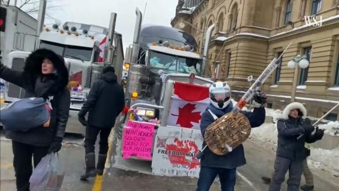 Proteste Ottawa (captură video)