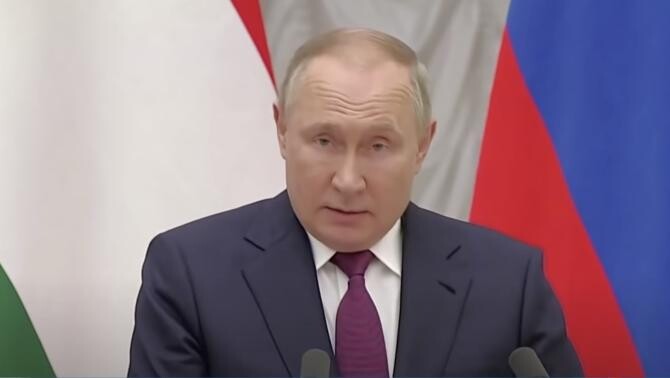 Vladimir Putin, în conferința de presă/ foto captură video