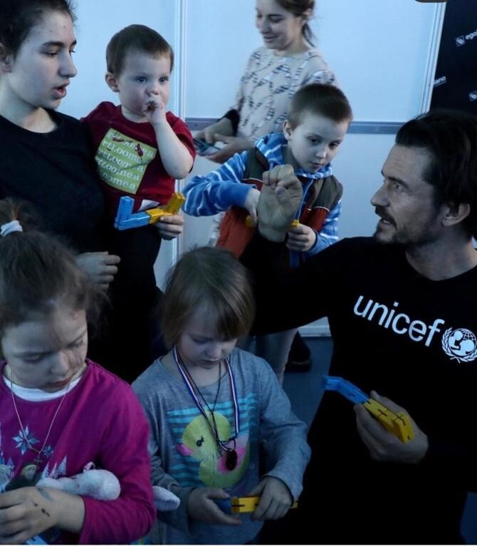 Actorul Orlando Bloom este în Republica Moldova pentru a ajuta refugiații ucraineni / Foto: Instagram Orlando Bloom