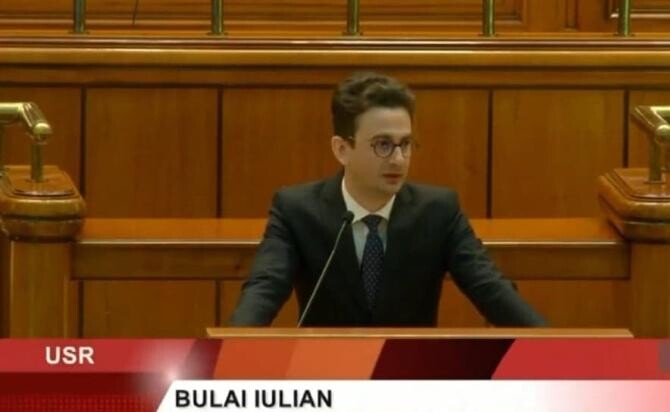 Bulai (USR), circ în Parlamentul României. Discurs în limba RUSĂ, chiar în timp ce spune că el luptă împotriva propagandei rusești  / Foto: Captură video