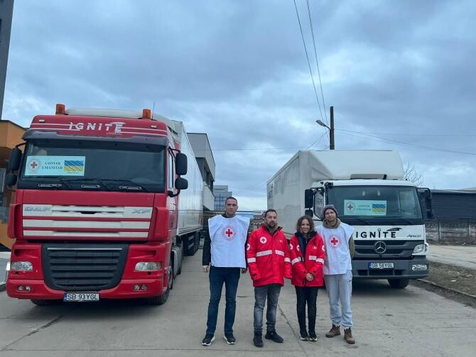 Convoi umanitar Crucea Roșie Sibiu (Facebook)
