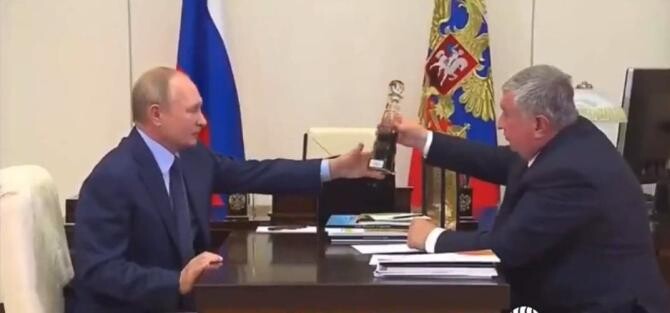 Franța a confiscat iahtul deținut de oligarhul rus Igor Sechin, prietenul lui Putin, numit și "Darth Vader" / Foto: Captură video RIA Kremlin