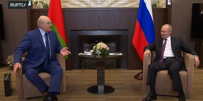 Putin l-a sunat pe Lukașenko în dimineața zile în care Rusia a invadat Ucraina. Ce i-a spus la telefon. "Am fost informat..." / Foto: aptură Video Ruptly YouTube