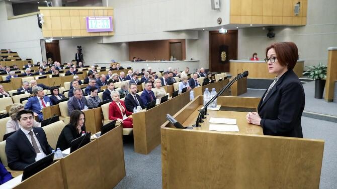 Guvernatorul Băncii Rusiei se plânge de sancțiunile Occidentului. Ce sectoare au fost afectate / Foto: duma.gov.ru