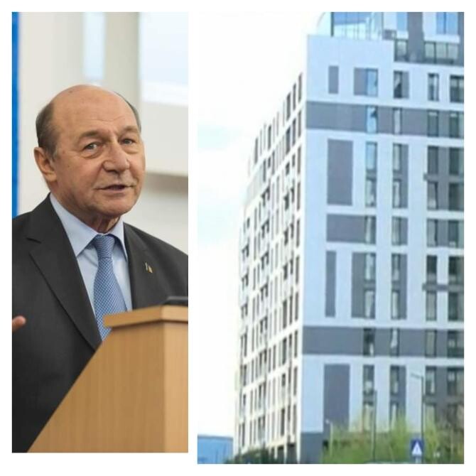 Traian Băsescu, surprins în timp ce viziona un apartament. Cât costă locuința pe care a pus ochii / Foto: Facebook Traian Băsescu, captură video Realitatea Plus