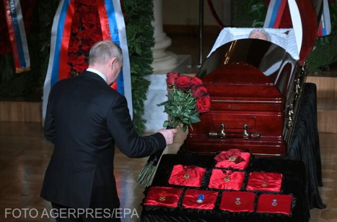 Vladimir Putin, la înmormântarea lui Vladimir Jirinovski
