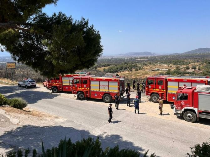 Pericol de incendiu în Grecia. Primele echipe de pompieri din România sunt acolo. Cele mai periculoase zone / Foto: Facebook IGSU