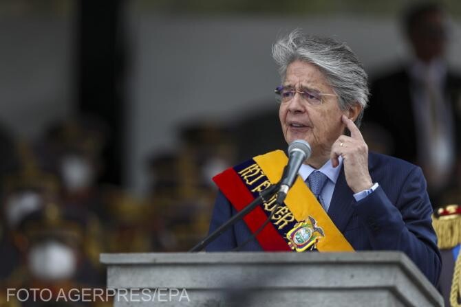 În imagine, Guillermo Lasso, președintele Ecuadorului