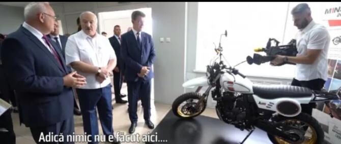 Lukașenko s-a enervat când a aflat că toate componentele unei motociclete sunt din China. "Gata cu toate importurile astea" / Foto: Captură video Pro Tv