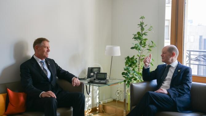 Klaus Iohannis și Olaf Scholz  Foto: presidency.ro