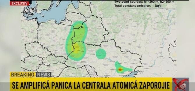 Posibilitatea unui accident nuclear la centrala Zaporojie. Scenariile, analizate de Băncilă, directorul ANM. Cum ar putea fi afectată România / Foto: Captură video Realitatea Plus