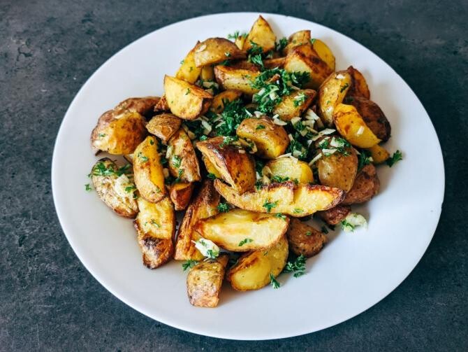 Baked potatoes, according to a secret recipe.  You will never cook them any other way.  Source - Pexels