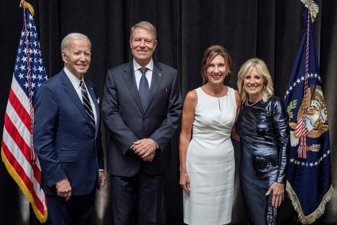 Iohannis, fotografia zilei alături de soția sa, Carmen și Joe Biden și prima doamnă a SUA, la New York - Foto Facebook Klaus Iohannis
