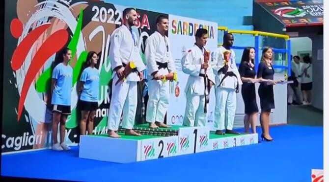 Judo: Alexandru Bologa, medaliat cu aur la Europenele pentru nevăzători - Captură Video Facebook Maria Petruța