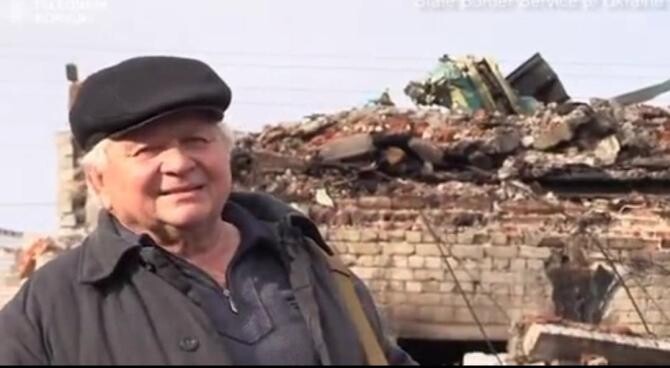 Un pensionar ucrainean a devenit erou, după ce a doborât un avion rusesc de peste 70 de milioane de euro cu o pușcă  / Foto: Captură video Daily Mail