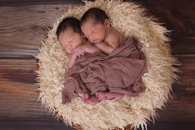 Doi copii gemeni, născuți din embrioni înghețați în urmă cu peste de 30 de ani / Foto: Pixabay