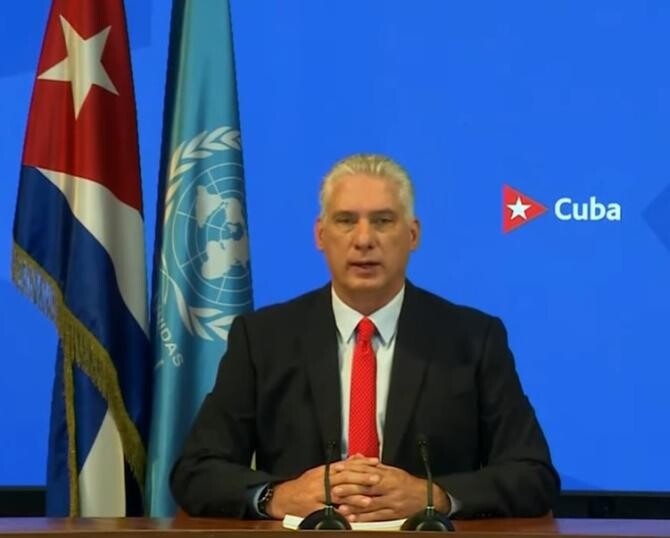 Președintele cubanez, Miguel Diaz-Canel. Sursa Youtube PBS NewsHour
