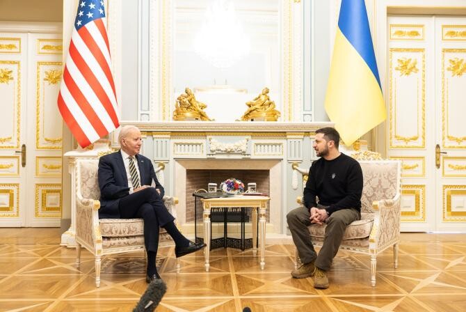 Joe Biden, vizită surpriză la Kiev. Ce a scris în cartea de oaspeți a lui Volodimir Zelenski / Foto: Facebook Volodimir Zelenski