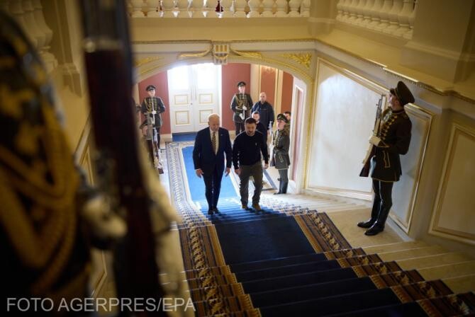 Agerpres/ Joe Biden - Volodimir Zelenski, Kiev