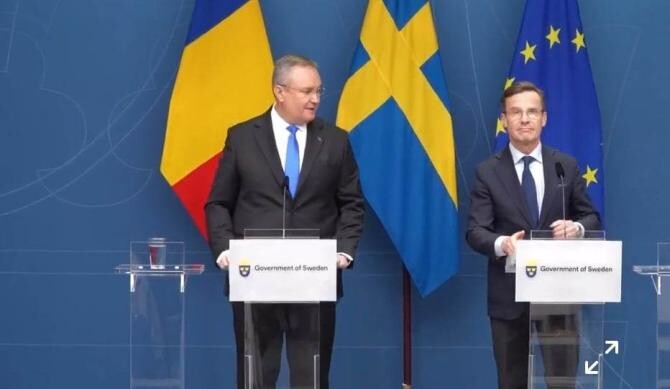Nicolae Ciucă, discuție cu premierul Suediei: "A vizat obiectivul prioritar al României: aderarea la Schengen anul acesta" / Foto: Captură video