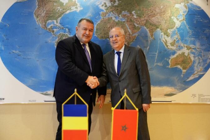 Mihai Daraban, președintele CCIR, alături de Ambasadorul Regatului Maroc în România, E.S. dl. Hassan Abouyoub