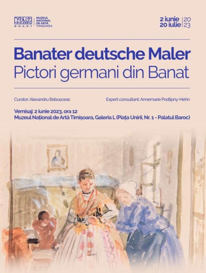 Descriere foto: Expoziţia "Banater Deutsche Maler" / "Pictori germani din Banat", la Muzeul Naţional de Artă Timişoara