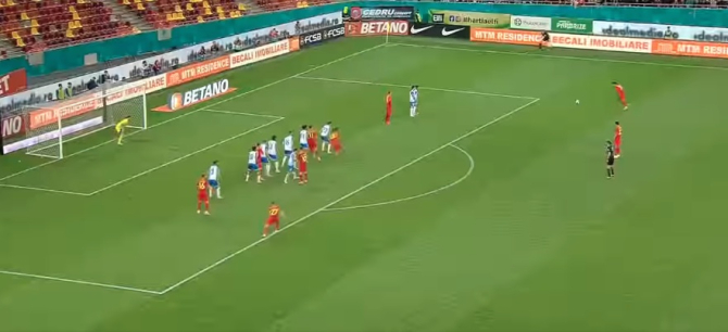 Momentul în care Florinel Coman a înscris primul gol  Foto: Facebook  FCSB